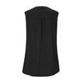 thumbnail image 5 of Womens Cotton Linen Tank Tops, Sleeveless Shirts for Women Summer Casual Vintage Solid Color Ruched Button Up V Neck Dressy Blouses, 5 of 6