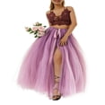 thumbnail image 1 of EIMELI Jupe à Bulles pour Femmes Jupe en Tulle Ajustable Taille Nouée pour Mariage Fête Photographie, 1 of 6