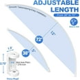 thumbnail image 3 of Adjustable Arched Curved Shower Curtain Rod Rustproof Expandable Aluminum Metal Shower Rod 38-72 Inches Telescoping Design Exquisite Customizable for Bathroom,Need To Drill,White, 3 of 14