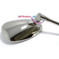 thumbnail image 3 of Motorcycle Rearview Mirrors, Universal Fitment Chrome Plastic Body Metal Shaft For Enhanced Visibility And Style, 3 of 5