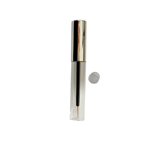 Qarigey Tubos de brillo de labios A prueba de fugas Contenedores vacíos transparentes Cabeza de inserción de goma Botellas convenientes recargables Juegos de manicura Eyeliner Silver Caps Qarigey CE011851-04