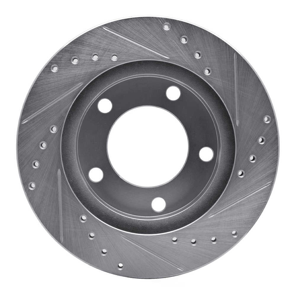 Dynamic Friction Company 631-42017L DFC Brake Rotor - Drilled And Slotted - Silver