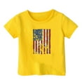 thumbnail image 4 of Taqqpue Toddler Kids American Flag Shirt 4th of July T Shirt Casual Cotton Short Sleeve Patriotic Tees for Girls Boys 2-13 Years, 4 of 4