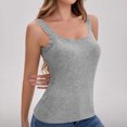 thumbnail image 6 of WAGUTH Womens Tank Tops Ribbed Lace Trim Camisole Crew Neck Sleeveless Casual Summer Layering Vest, 6 of 6