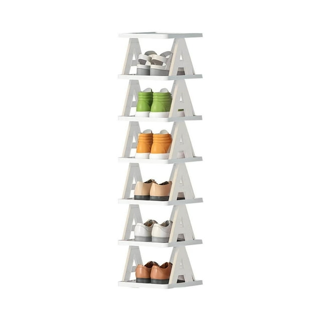 Xihbxyly Zapatero Multicapa, Resistente Material Abs+Pp, Diseño Plegable Que Ahorra Espacio, Cajas de Almacenamiento Transparentes, Fácil de Usar, Organizador para Balcón, Dormitorio (1 Juego)