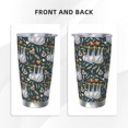 thumbnail image 3 of Salouo Cute Sloth Print 20oz Tumbler with Lid,Stainless Steel Vacuum Insulated Tumbler Durable Insulated Coffee Mug Thermal Cup with Splash Proof Sliding Lid-Straw Three-piece Set, 3 of 8