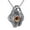 Brown, variant on Men's Stainless Steel Vintage Personality Cool Punk Animal Tribe Roaring Crocodile Head with Devil Bloody Eye Gemstone Amulet Pendant Necklace Brown