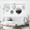 thumbnail image 4 of Designart "Modern Contemporary Abstract Grey and Gold V" Abstract Marble Metal Wall Art Set of 5 Piece, 4 of 5