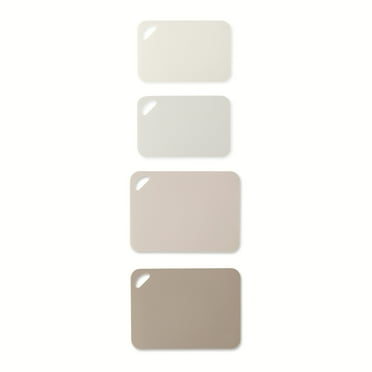 Thyme & Table 4-Piece Poly Cutting Mats SM 7.5"x11.4", MD 9.8"x13.4" - Cream