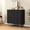 Black, variant on Heynemo 55'' Buffet Cabinet with Fluted Door and Adjustable Shelves, Wood Credenzas Coffee Bar Cabinet with Edge Pull, Modern Sideboard for Kitchen, Dining Room, Living Room, White