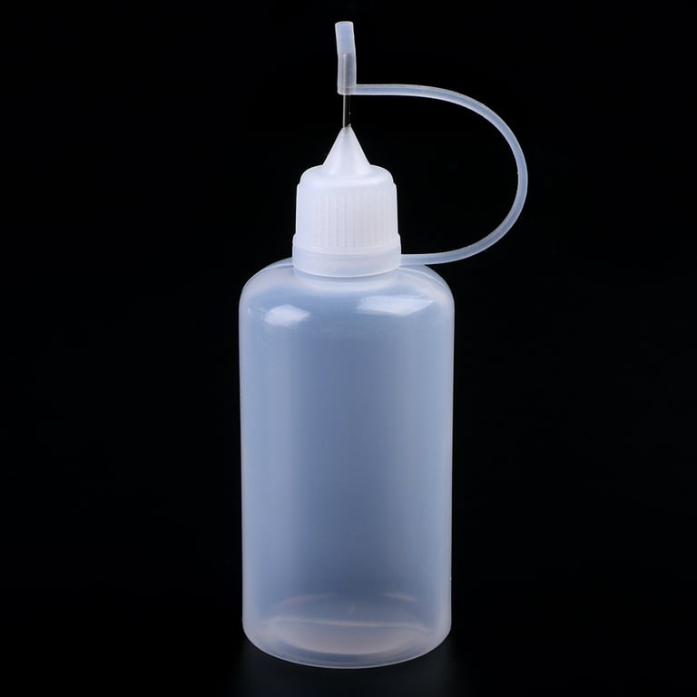 Needle Tip Glue Bottle,Squeeze Plastic Bottle Dispensing Needle Childproof  Cap,Needle Tip Bottles Liquid Flux Dispenser 