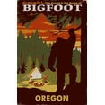 thumbnail image 1 of Oregon, Home of Bigfoot (36x54 Giclee Gallery Art Print, Vivid Textured Wall Decor), 1 of 3