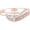 Rose, variant on 925 Sterling Silver 14K Rose Gold Plating Round Cut White Diamond Cross Wedding Engagement Ring For Women
