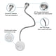 thumbnail image 2 of Foco LED Flexible Con Cuello Cisne Lámpara Rotación 360 ​​grados (plateada) 10 Uds., 2 of 9