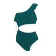 thumbnail image 5 of TODOZO One Piece Swimsuit Women Tummy Control Swim Suits for Women 2025 Trendy Women Cutout Swimsuits One Shoulder Ruffle Cut Out Bathing Suit Swimwear Monokini 2025 Mint Green M, 5 of 5