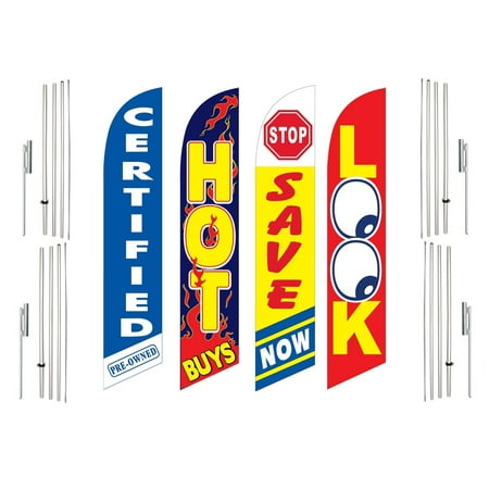 4 Swooper Flags With 4 Pole Kits Certified Pre Owned Hot Buys Save Now Look