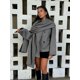 thumbnail image 5 of Chaqueta gris a la moda con cuello de bufanda y doble botonadura para mujer, abrigo de lana elegante con bolsillos y manga larga, prendas de vestir elegantes para mujer 2024, 5 of 5