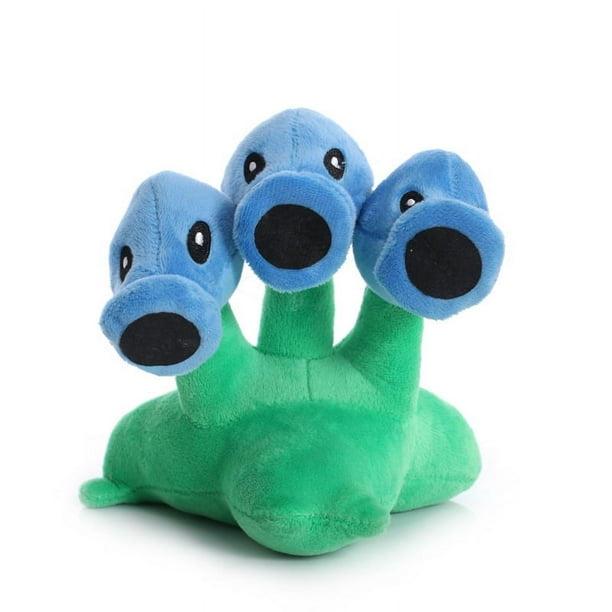 7 "Plantas vs Zombies Pea Juguetes de peluche Threepeater PVZ Muñeco de peluche suave Muñeco de guisante de tres cabezas Nuevo, Muñeco de peluche de planta zombie Muñeco de trapo Muñeca para e