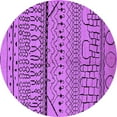thumbnail image 1 of Ahgly Company Indoor Round Solid Purple Modern Area Rugs, 5' Round, 1 of 4