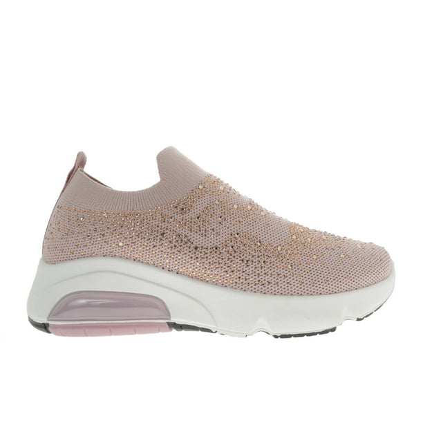 Tenis color rosa tipo calceta con brillos 26.5 Dorothy Gaynor Tenis color rosa tipo calceta con brillos 26.5