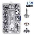 thumbnail image 3 of 150 Pcs/set Stainless Steel Snap Button Boat Sailcloth Canvas press fastener; screw Snap Fastener Socket Screw Kit with Setting Tool, 3 of 8