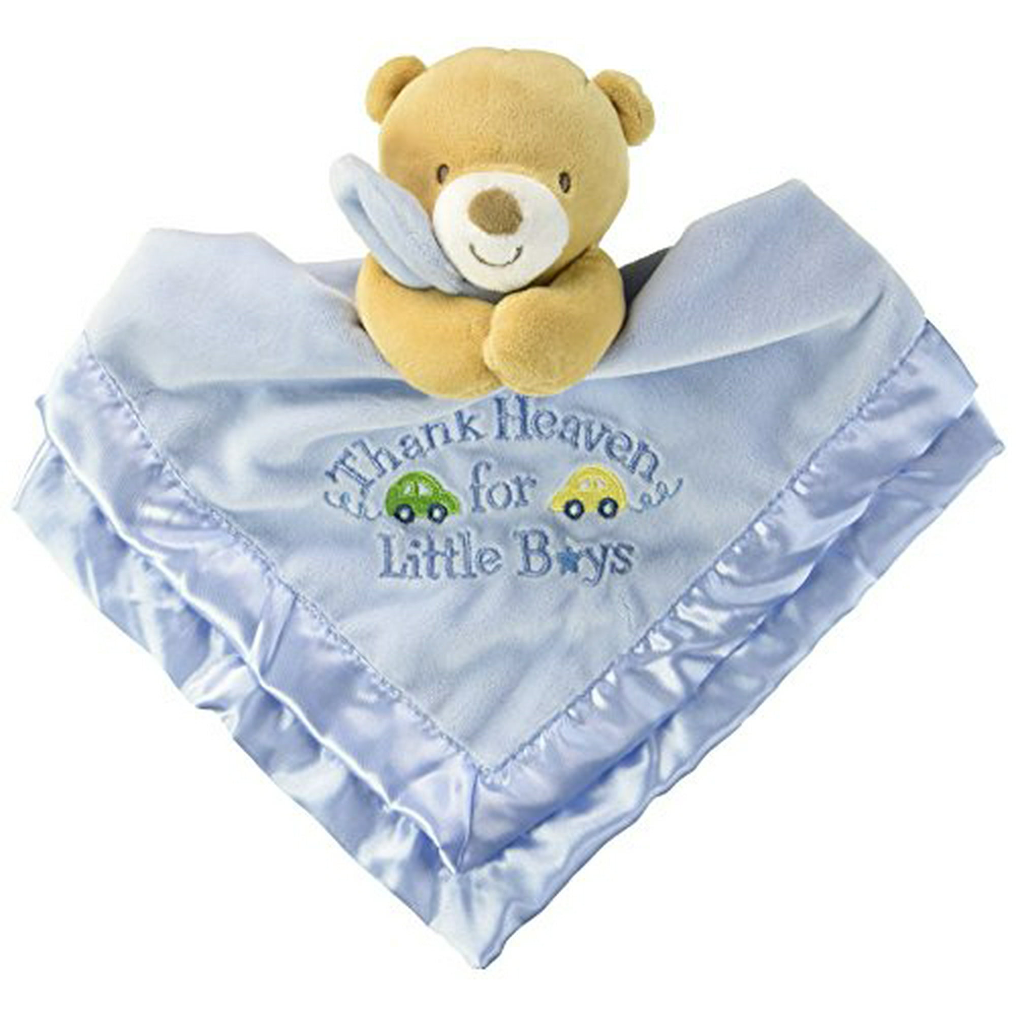Baby Starters Snuggle Buddy With Blanket And Rattle Thank Heaven For Little Boys Bear Blue Walmart Canada