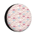 thumbnail image 1 of Wukai Poodle In Ballet Skirts Dancing Print Spare Tire Cover for RV Trailer,Waterproof PVC Faux Leather Wheel Cover Fit for Truck,Trailer,RV,SUV,Camper-17 inch, 1 of 6