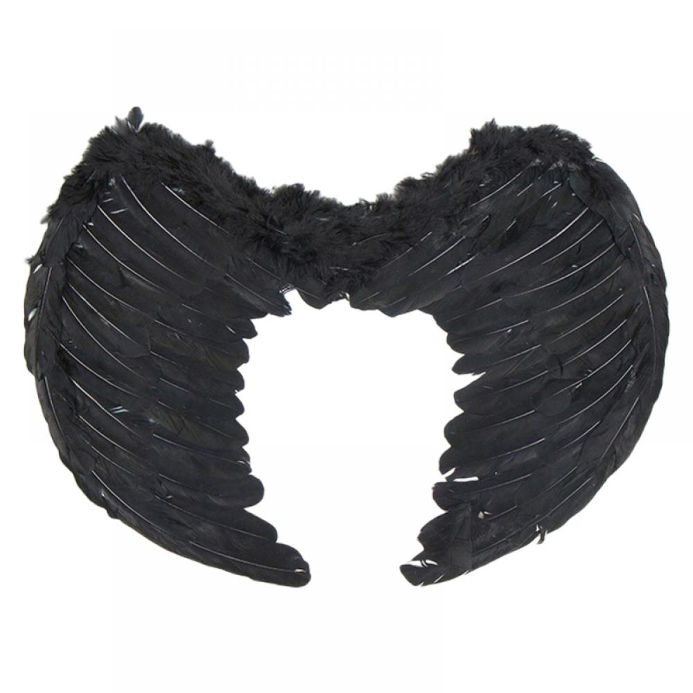 Buy Black Angel Wings And Halo for Kids Angel Costumes for Girls Boys Child Feather Wings