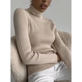 thumbnail image 3 of Heliar-suéter de cuello alto para mujer, jerseys suaves de punto, suéteres básicos de Cachemira, otoño e invierno, 2023, 3 of 4