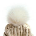 thumbnail image 3 of Yigetop Winter Beanie Womens Winter Knitted Beanie Hat with Faux Pom Warm Knit Cap Beanie Hats for Women Girls Winter Hat Beige One Size, 3 of 6