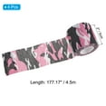 thumbnail image 2 of Cinta de camuflaje de 2in x 14.76ft, 4 rollos de cinta autoadhesiva de camuflaje para flash de cámara, Rojo rosa, 2 of 6