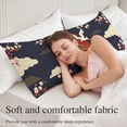 thumbnail image 5 of Japanese Style Body Pillow Covers 20"x54", Modern Cranes Cherry Flower Wave Red Blue Soft Brushed Microfiber Breathable Throw Pillow Covers, Decorative Pillowcase with Zipper for Couch Sofa Bedroom, 5 of 9