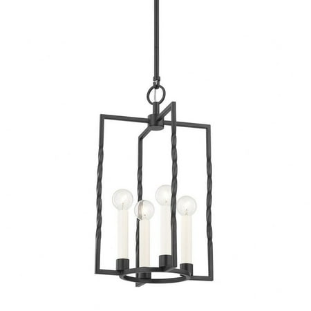 

4 Light Small Pendant-18.25 inches Tall and 11 inches Wide-Textured Black Finish Bailey Street Home 735-Bel-4955965