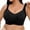 Black, variant on Bra Comfort Wirefree Seamless Everyday Support Unlined Lift Breathable T Shirt Style Bra For Home Leisure, XXL, Black