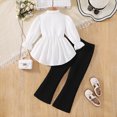 thumbnail image 5 of NOLDARES Baby Toddler Infant Girl Cartoon2pcs Winter Clothes Long Sleeve Crewneck Sweatshirt and Elastic Waist Pants Outfits Clothing(Black,7-8 Y), 5 of 5