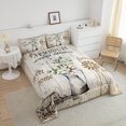 thumbnail image 3 of Farmhouse Quilt Country Floral Cotton Flower Comforter Set,Rustic Wooden Plank Cottage Lodge Cabin Bedding Set Garden Windmill Decor Queen,Retro Barn House Room Decor,Beige, 3 of 5