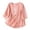 Pink, variant on Women's Solid Color Round Neck Cool Summer Pullover 5/6 Sleeve Top Shirts for Women Short Women Women's Long Sleeve plus Size Womens Turtleneck Long Sleeve Woman Long Sleeved Shirts Summer