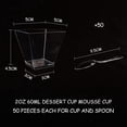 thumbnail image 4 of Paquete de 200 Tazas de Postre con Cucharas, Juego de de Postre de 60 Ml, Tazas de Postre de PláStico para Bricolaje, Juego de Tazas Trapezoidales Reutilizables, 4 of 5