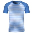 thumbnail image 3 of Adeawade Boys Mardi Gras T Shirt Round Neck Short Sleeve Tee Stripe Prints Blouse Retro Boy Summer Clothing Light Blue 18-24 Months, 3 of 3