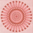 thumbnail image 1 of Ahgly Company Machine Washable Indoor Square Transitional Deep Rose Pink Area Rugs, 8' Square, 1 of 7