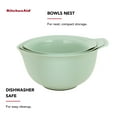 thumbnail image 3 of KitchenAid 3-Piece Nesting Plastic Mixing Bowls Set, Pistachio, 3 of 10