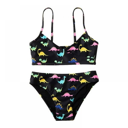 

Girl s Bathing Suit Floral Print Bikini Set Two Piece Swimsuits