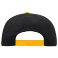 thumbnail image 2 of OTTO SNAP Cotton Twill Round Flat Visor 6 Panel Pro Style Snapback Hat - Gld/Blk/Blk, 2 of 2