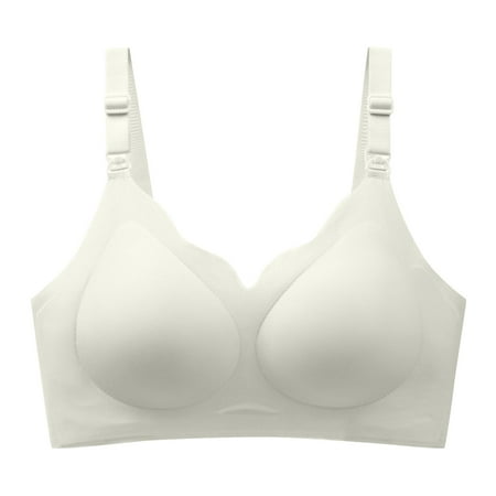 Gnurob on Sale Nursing Bras for Breastfeeding  Womens Seamless Wireless Bralettes Maternity Bra for Pregnancy Soft Sleep No Underwire Bralette Clearance White X-Large