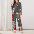 thumbnail image 2 of Picia Traditional Scandinavian Dwarf Pattern Women’s Long-Sleeve Sleepwear Set - Soft 2-Piece Loungewear with Pockets, Comfy PJs for Relaxing Nights-XX-Large, 2 of 7