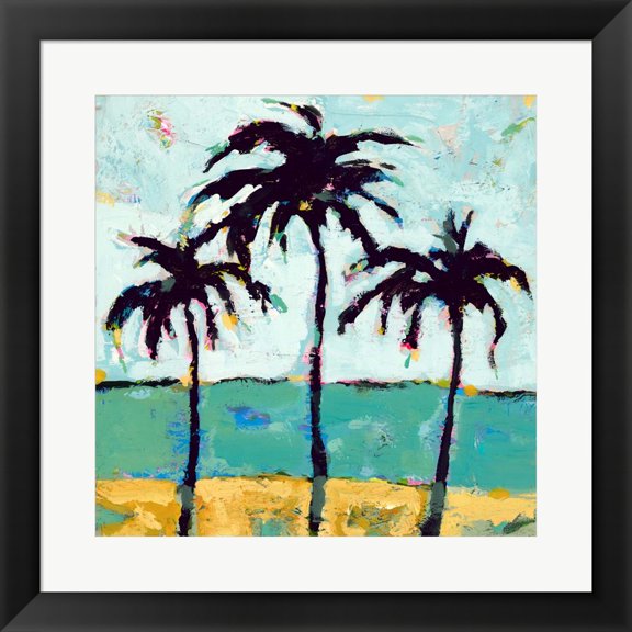 Great Art Now Tres Palmas by Vas Athas, Framed Wall Art, 19.5W x 19.5H