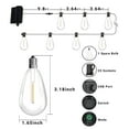 thumbnail image 3 of BUGHUT 200FT Solar String Lights Waterproof,Patio Lights Solar Powered with Remote & USB Port 50+2 LED Shatterproof Bulbs 11 Light Modes,Dimmable Solar Lights for Christmas, 3 of 7