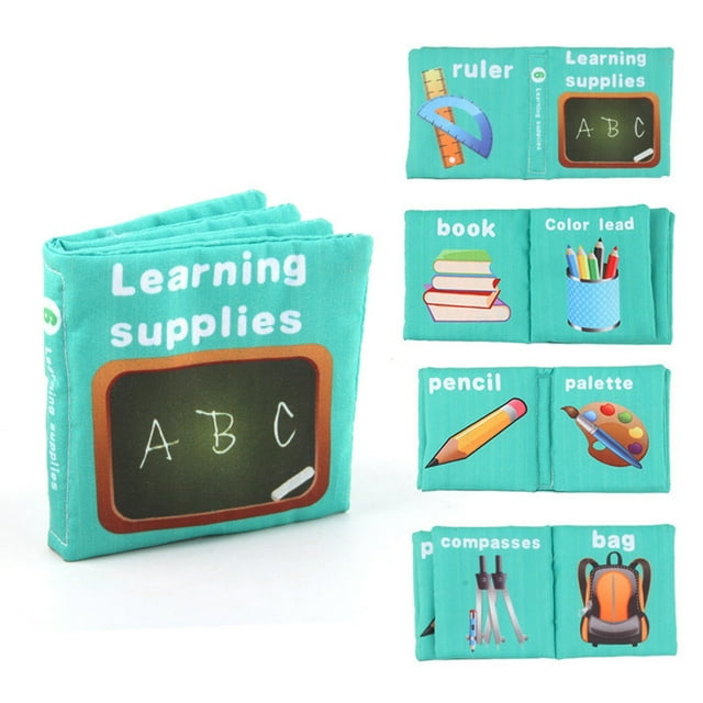 Uklsqma Cloth Book Hand Shaped Soft Educational Toy | Newborn to 4 Years Early Learning Sensory Development | Teething Relief Fine Motor Skills | Christmas Birthday Gift for Boys Girls