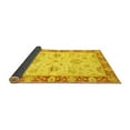 thumbnail image 2 of Ahgly Company Indoor Round Oriental Yellow Traditional Area Rugs, 7' Round, 2 of 4