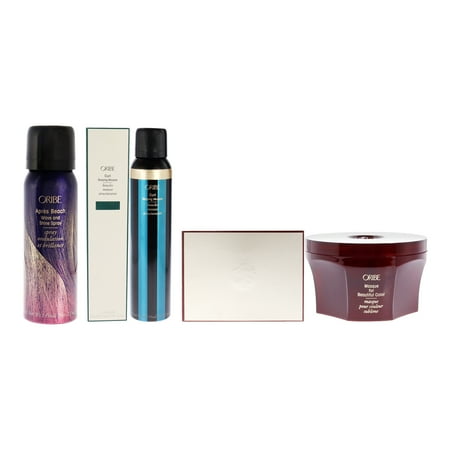 Oribe Curl Shaping Mousse and Masque For Beautiful Color and Apres Beach Wave and Shine Spray 3 Pc Kit - 5.7oz Mousse, 5.9oz Masque, 2.1oz Hairspray
